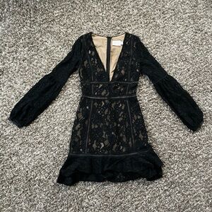 Elegant Black Lace Dress